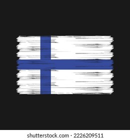 Finland Flag Brush Vector Illustration