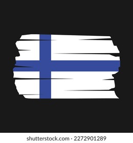 Finland Flag Brush Vector Illustration