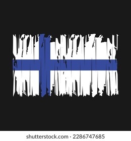 Finland Flag Brush Vector Illustration