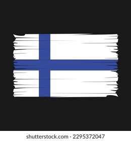 Finland Flag Brush Vector Illustration