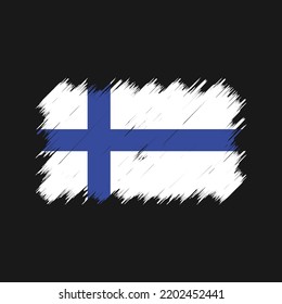 Finland Flag Brush Vector. National Flag