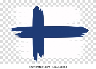 Finland flag with brushstroke