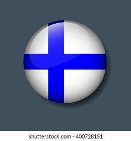 Finland flag button