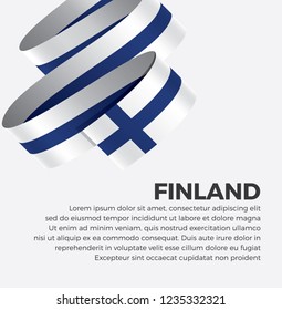 Finland flag for decorative. Vector background