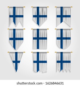Finland Flag in Different shapes, Flag of Finland in Various Shapes