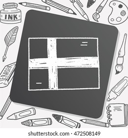 Finland  flag doodle