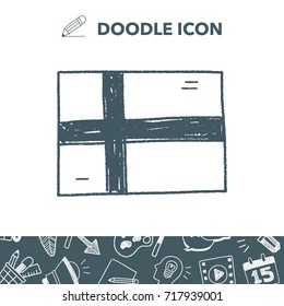 Finland  flag doodle