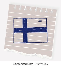 Finland  flag doodle