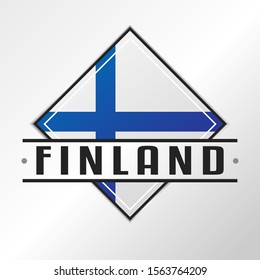 Finland Flag Emblema. Vector Design National. Illustration Country Symbol.