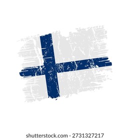 Finnische Flagge mit Grunge-Effekt - Vektorgrafik	