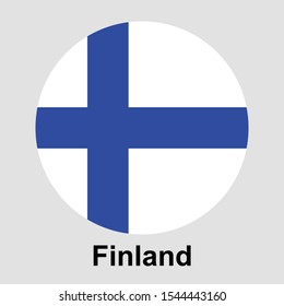 Finland flag icon isolated vector illustration