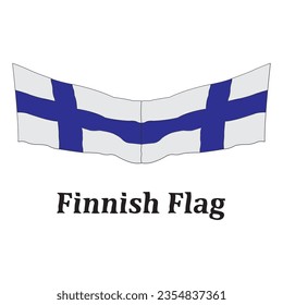 Finland flag icon vector illustration symbol design