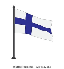 Finland flag icon vector illustration symbol design