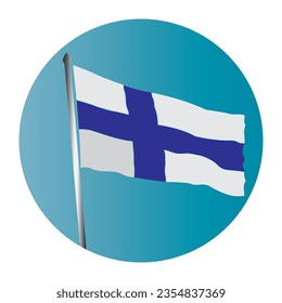 Finland flag icon vector illustration symbol design