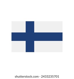 Finland flag icon vector template illustration logo design