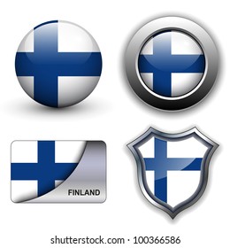 Finland flag icons theme.