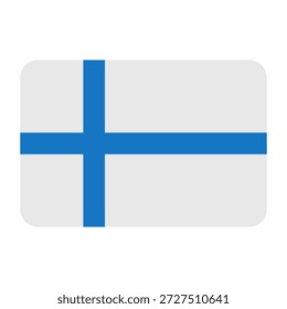 Finnische Flagge mit Vektorgrafik