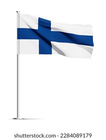 Finland flag isolated on white background. EPS10 vector