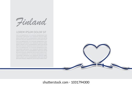 finland flag and love ribbon