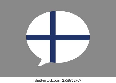 Finland flag with massage sign, Finland flag vector graphic, Finland country flag is a symbol of freedom, National Finland flag, vector illustration
