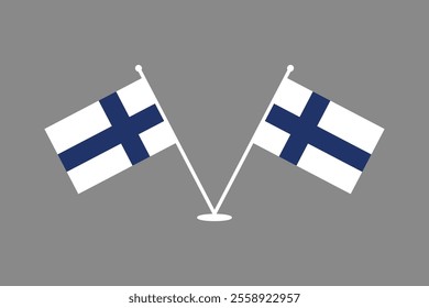 Finland flag, The flag of Finland, Flag of Finland national country symbol illustration Vector, Rectangle Finland flag illustration, Flat vector illustration
