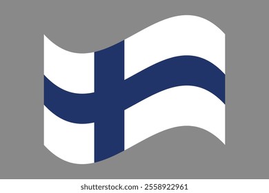 Finland flag, The flag of Finland, Flag of Finland national country symbol illustration Vector, Rectangle Finland flag illustration, Flat vector illustration
