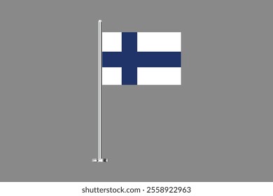 Finland flag, The flag of Finland, Flag of Finland national country symbol illustration Vector, Rectangle Finland flag illustration, Flat vector illustration
