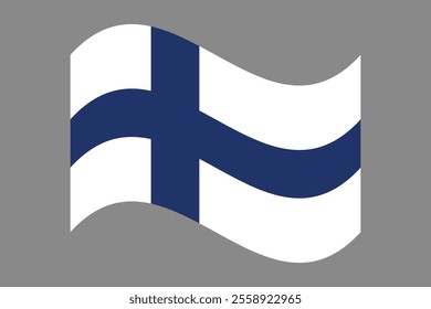 Finland flag, The flag of Finland, Flag of Finland national country symbol illustration Vector, Rectangle Finland flag illustration, Flat vector illustration
