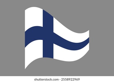 Finland flag, The flag of Finland, Flag of Finland national country symbol illustration Vector, Rectangle Finland flag illustration, Flat vector illustration
