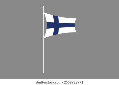 Finland flag, The flag of Finland, Flag of Finland national country symbol illustration Vector, Rectangle Finland flag illustration, Flat vector illustration
