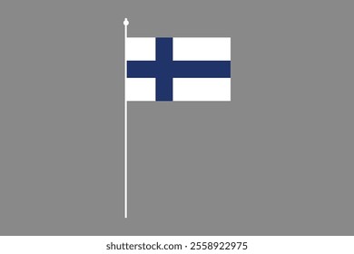 Finland flag, The flag of Finland, Flag of Finland national country symbol illustration Vector, Rectangle Finland flag illustration, Flat vector illustration
