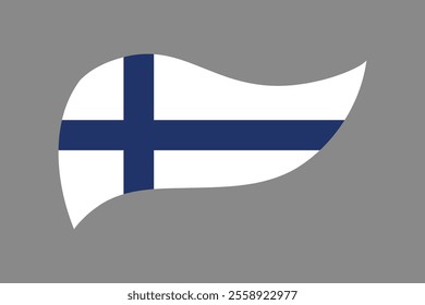 Finland flag, The flag of Finland, Flag of Finland national country symbol illustration Vector, Rectangle Finland flag illustration, Flat vector illustration
