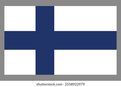 Finland flag, The flag of Finland, Flag of Finland national country symbol illustration Vector, Rectangle Finland flag illustration, Flat vector illustration
