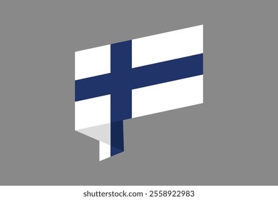 Finland flag, The flag of Finland, Flag of Finland national country symbol illustration Vector, Rectangle Finland flag illustration, Flat vector illustration
