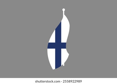 Finland flag, The flag of Finland, Flag of Finland national country symbol illustration Vector, Rectangle Finland flag illustration, Flat vector illustration
