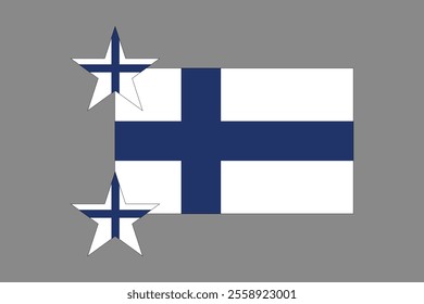 Finland flag, The flag of Finland, Flag of Finland national country symbol illustration Vector, Rectangle Finland flag illustration, Flat vector illustration
