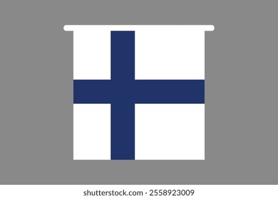 Finland flag, The flag of Finland, Flag of Finland national country symbol illustration Vector, Rectangle Finland flag illustration, Flat vector illustration
