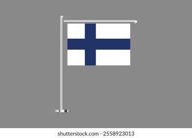 Finland flag, The flag of Finland, Flag of Finland national country symbol illustration Vector, Rectangle Finland flag illustration, Flat vector illustration
