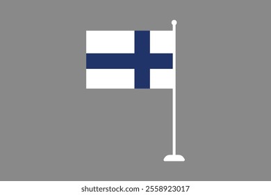 Finland flag, The flag of Finland, Flag of Finland national country symbol illustration Vector, Rectangle Finland flag illustration, Flat vector illustration
