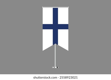 Finland flag, The flag of Finland, Flag of Finland national country symbol illustration Vector, Rectangle Finland flag illustration, Flat vector illustration
