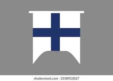 Finland flag, The flag of Finland, Flag of Finland national country symbol illustration Vector, Rectangle Finland flag illustration, Flat vector illustration
