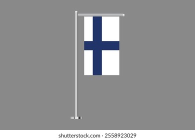 Finland flag, The flag of Finland, Flag of Finland national country symbol illustration Vector, Rectangle Finland flag illustration, Flat vector illustration
