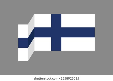 Finland flag, The flag of Finland, Flag of Finland national country symbol illustration Vector, Rectangle Finland flag illustration, Flat vector illustration
