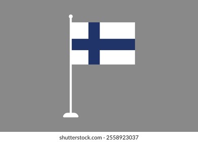 Finland flag, The flag of Finland, Flag of Finland national country symbol illustration Vector, Rectangle Finland flag illustration, Flat vector illustration
