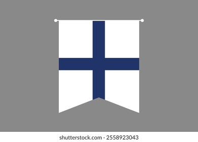 Finland flag, The flag of Finland, Flag of Finland national country symbol illustration Vector, Rectangle Finland flag illustration, Flat vector illustration
