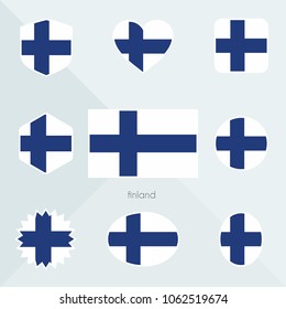 Finland flag. National flag of Finland. Finland vector flag button. Finland independence day.