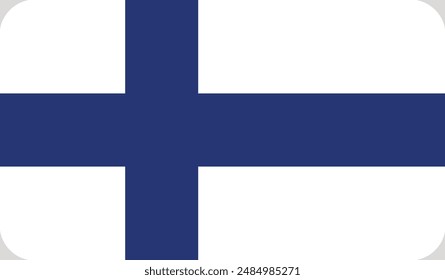 Finland flag, official colors and proportion correctly. National Finland flag. Flat vector illustration.