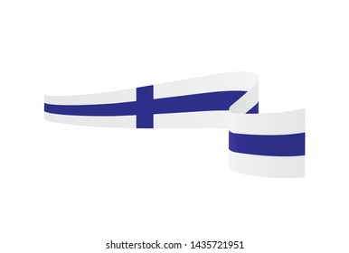Finland flag. Simple vector Finland flag