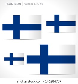 Finland flag template | vector symbol design | color blue and white | icon set