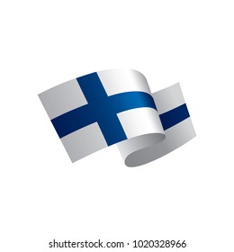 Finland flag, vector illustration